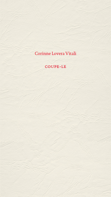 COUPE-LE - Corinne Lovera Vitali - éditions MF