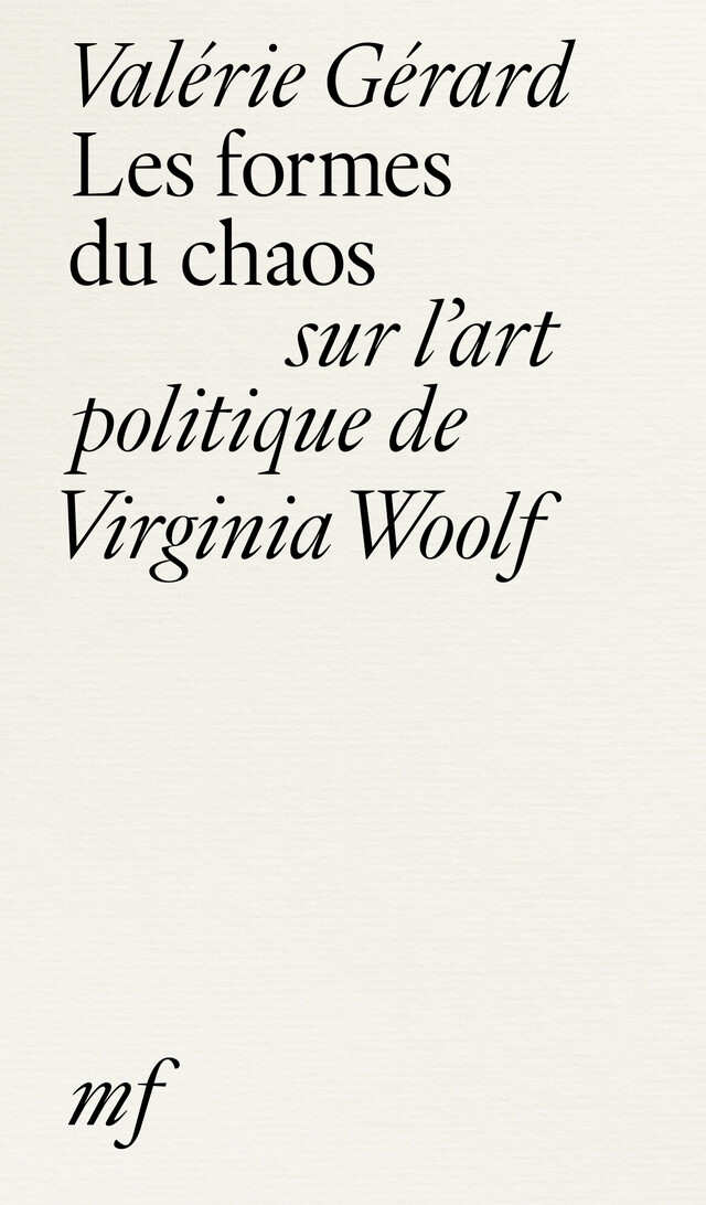 Les formes du chaos - Valérie Gérard - éditions MF