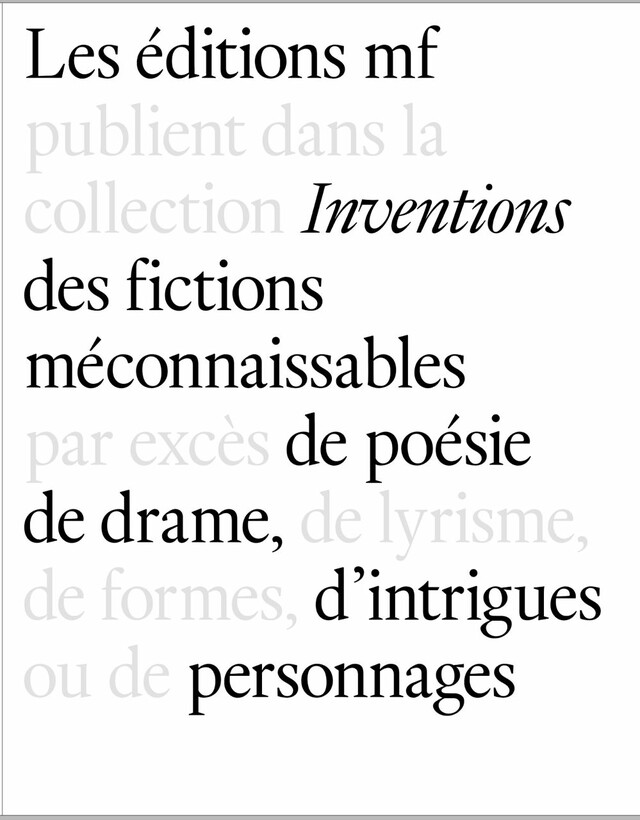Catalogue Inventions 2021-2023 -  - éditions MF